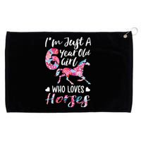 6th birthday for horse lover Just A 6 years old Grommeted Golf Towel