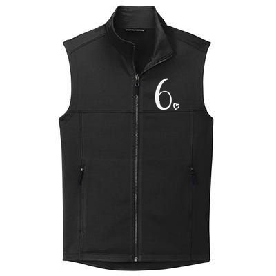 6th Birthday, For, Six, Number 6 Years Old Cute Collective Smooth Fleece Vest