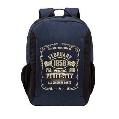 65th Birthday For Legends Born February 1958 65 Yrs Old Vector Backpack