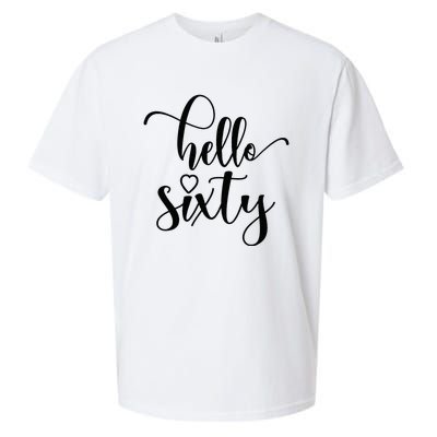 60th Birthday For Women Hello Sixty 60 Years Old Cute Sueded Cloud Jersey T-Shirt