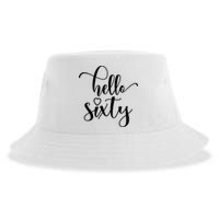 60th Birthday For Women Hello Sixty 60 Years Old Cute Sustainable Bucket Hat