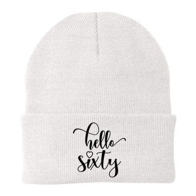 60th Birthday For Women Hello Sixty 60 Years Old Cute Beanie