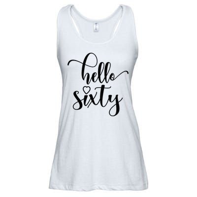 60th Birthday For Women Hello Sixty 60 Years Old Cute Ladies Essential Flowy Tank