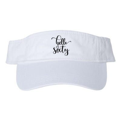 60th Birthday For Women Hello Sixty 60 Years Old Cute Visor