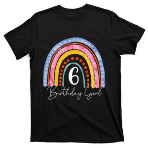 6th Birthday For Girl Rainbow 6 Year Old Birthday T-Shirt