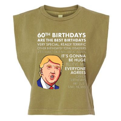 60th Birthday Gift Funny Trump Quote Garment-Dyed Women's Muscle Tee