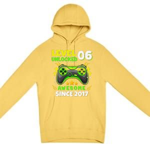 6th Birthday Gifts Level 6 Unlocked 6 Years Old Gamer Cute Premium Pullover Hoodie