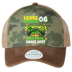 6th Birthday Gifts Level 6 Unlocked 6 Years Old Gamer Cute Legacy Tie Dye Trucker Hat