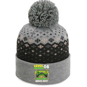 6th Birthday Gifts Level 6 Unlocked 6 Years Old Gamer Cute The Baniff Cuffed Pom Beanie