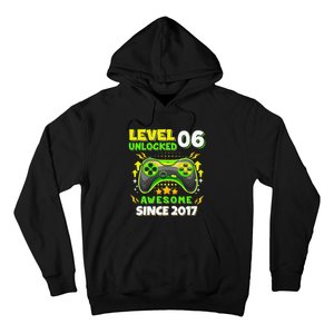 6th Birthday Gifts Level 6 Unlocked 6 Years Old Gamer Cute Hoodie