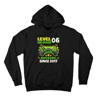 6th Birthday Gifts Level 6 Unlocked 6 Years Old Gamer Cute Hoodie