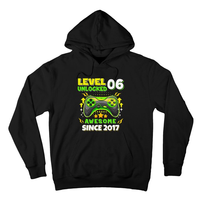 6th Birthday Gifts Level 6 Unlocked 6 Years Old Gamer Cute Hoodie