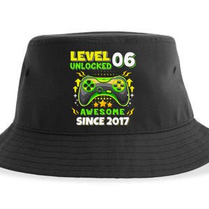 6th Birthday Gifts Level 6 Unlocked 6 Years Old Gamer Cute Sustainable Bucket Hat