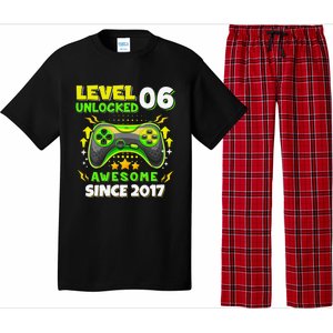 6th Birthday Gifts Level 6 Unlocked 6 Years Old Gamer Cute Pajama Set