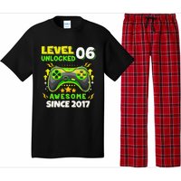 6th Birthday Gifts Level 6 Unlocked 6 Years Old Gamer Cute Pajama Set