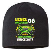 6th Birthday Gifts Level 6 Unlocked 6 Years Old Gamer Cute Sustainable Beanie