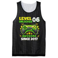 6th Birthday Gifts Level 6 Unlocked 6 Years Old Gamer Cute Mesh Reversible Basketball Jersey Tank