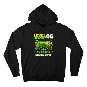 6th Birthday Gifts Level 6 Unlocked 6 Years Old Gamer Cute Tall Hoodie