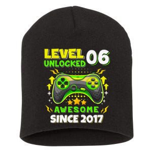 6th Birthday Gifts Level 6 Unlocked 6 Years Old Gamer Cute Short Acrylic Beanie