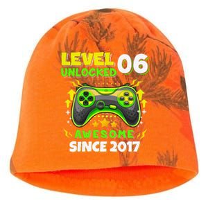 6th Birthday Gifts Level 6 Unlocked 6 Years Old Gamer Cute Kati - Camo Knit Beanie