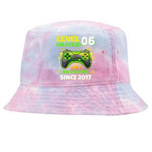 6th Birthday Gifts Level 6 Unlocked 6 Years Old Gamer Cute Tie-Dyed Bucket Hat