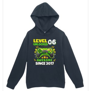 6th Birthday Gifts Level 6 Unlocked 6 Years Old Gamer Cute Urban Pullover Hoodie