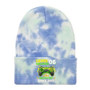 6th Birthday Gifts Level 6 Unlocked 6 Years Old Gamer Cute Tie Dye 12in Knit Beanie