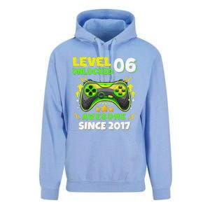 6th Birthday Gifts Level 6 Unlocked 6 Years Old Gamer Cute Unisex Surf Hoodie