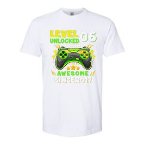 6th Birthday Gifts Level 6 Unlocked 6 Years Old Gamer Cute Softstyle CVC T-Shirt