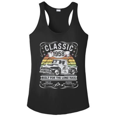 65th Birthday Gift Pickup Truck Born 1958 Gift Ladies PosiCharge Competitor Racerback Tank