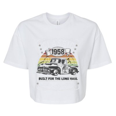 65th Birthday Gift Pickup Truck Born 1958 Gift Bella+Canvas Jersey Crop Tee