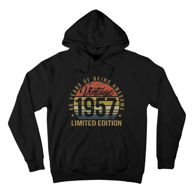 66th Birthday Gift 66 Years Old Vintage 1957 Limited Edition Hoodie