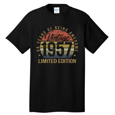 66th Birthday Gift 66 Years Old Vintage 1957 Limited Edition Tall T-Shirt