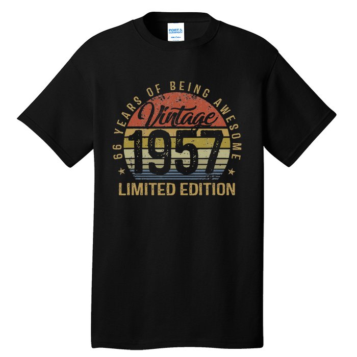 66th Birthday Gift 66 Years Old Vintage 1957 Limited Edition Tall T-Shirt