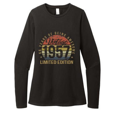 66th Birthday Gift 66 Years Old Vintage 1957 Limited Edition Womens CVC Long Sleeve Shirt