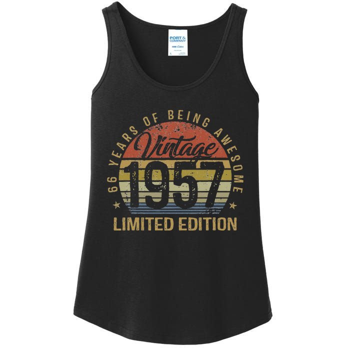 66th Birthday Gift 66 Years Old Vintage 1957 Limited Edition Ladies Essential Tank