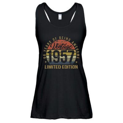 66th Birthday Gift 66 Years Old Vintage 1957 Limited Edition Ladies Essential Flowy Tank