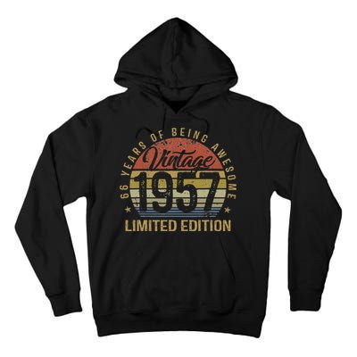 66th Birthday Gift 66 Years Old Vintage 1957 Limited Edition Tall Hoodie