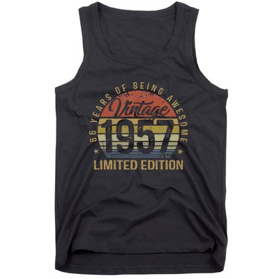 66th Birthday Gift 66 Years Old Vintage 1957 Limited Edition Tank Top