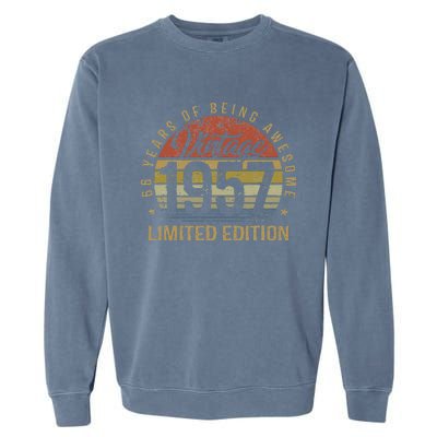 66th Birthday Gift 66 Years Old Vintage 1957 Limited Edition Garment-Dyed Sweatshirt