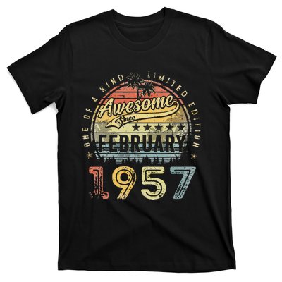 66th Birthday Gift Awesome Since February 1957 66 Year Old T-Shirt