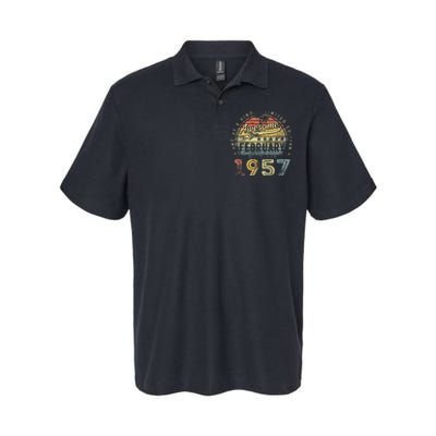 66th Birthday Gift Awesome Since February 1957 66 Year Old Softstyle Adult Sport Polo