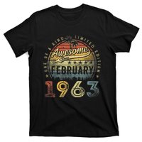 60th Birthday Gift Awesome Since February 1963 60 Year Old T-Shirt