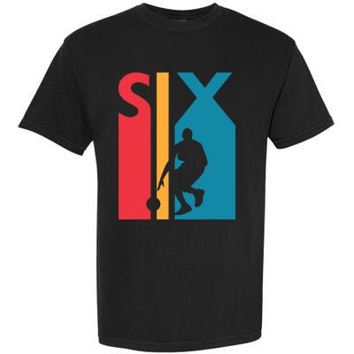 6th Birthday Gift Six Vintage Basketball 6 Year Old Garment-Dyed Heavyweight T-Shirt