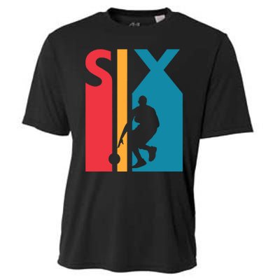 6th Birthday Gift Six Vintage Basketball 6 Year Old Cooling Performance Crew T-Shirt