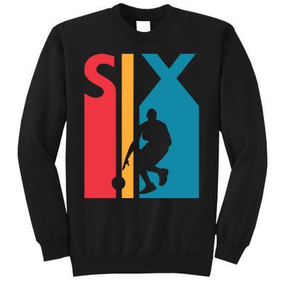 6th Birthday Gift Six Vintage Basketball 6 Year Old Sweatshirt