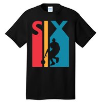 6th Birthday Gift Six Vintage Basketball 6 Year Old Tall T-Shirt