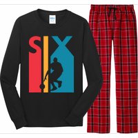 6th Birthday Gift Six Vintage Basketball 6 Year Old Long Sleeve Pajama Set