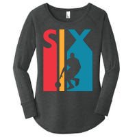 6th Birthday Gift Six Vintage Basketball 6 Year Old Women's Perfect Tri Tunic Long Sleeve Shirt