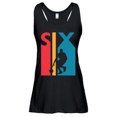 6th Birthday Gift Six Vintage Basketball 6 Year Old Ladies Essential Flowy Tank